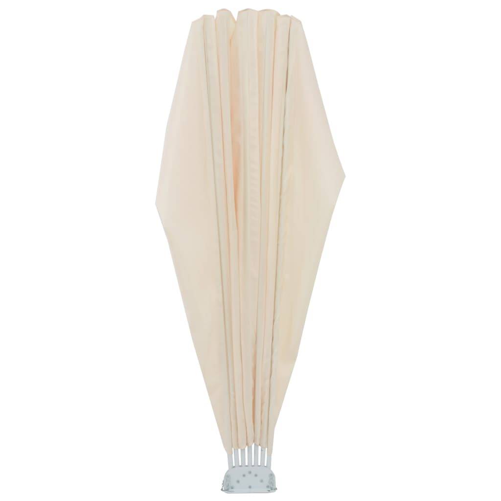 vidaXL Faltbarer Terrassen-Seitenfächer Creme 160 cm