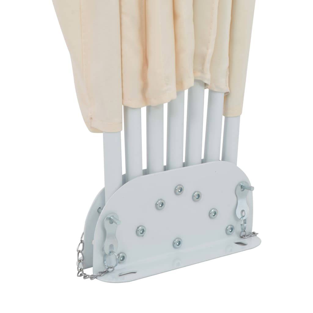 vidaXL Faltbarer Terrassen-Seitenfächer Creme 160 cm