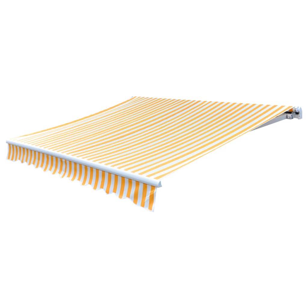vidaXL Markisenbespannung Canvas Orange & Weiß 350x250 cm