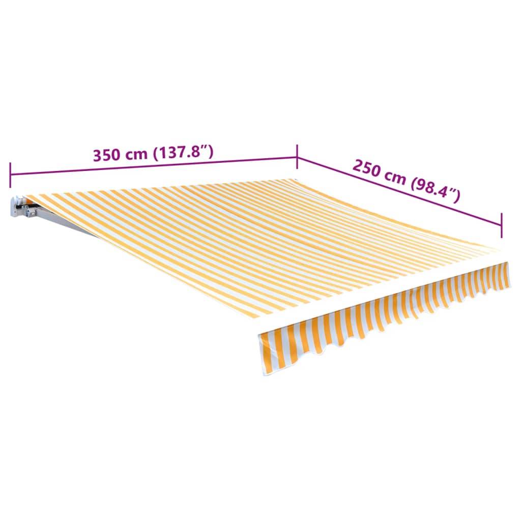 vidaXL Markisenbespannung Canvas Orange & Weiß 350x250 cm