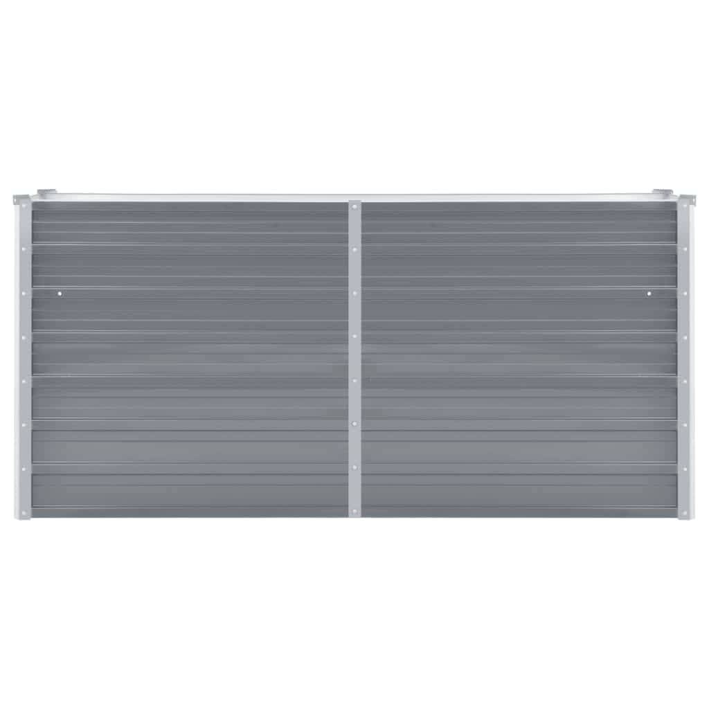 vidaXL Garten-Hochbeet Verzinkter Stahl 160x40x77 cm Grau