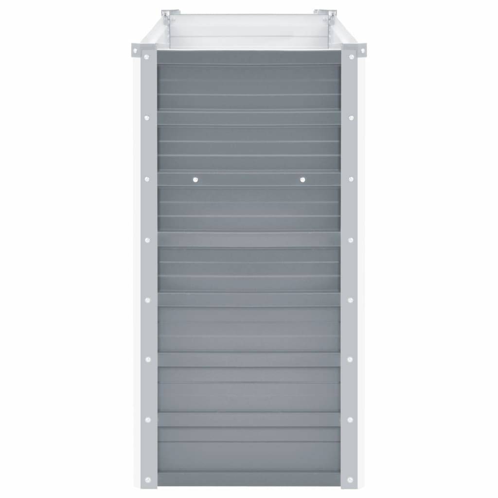 vidaXL Garten-Hochbeet Verzinkter Stahl 160x40x77 cm Grau