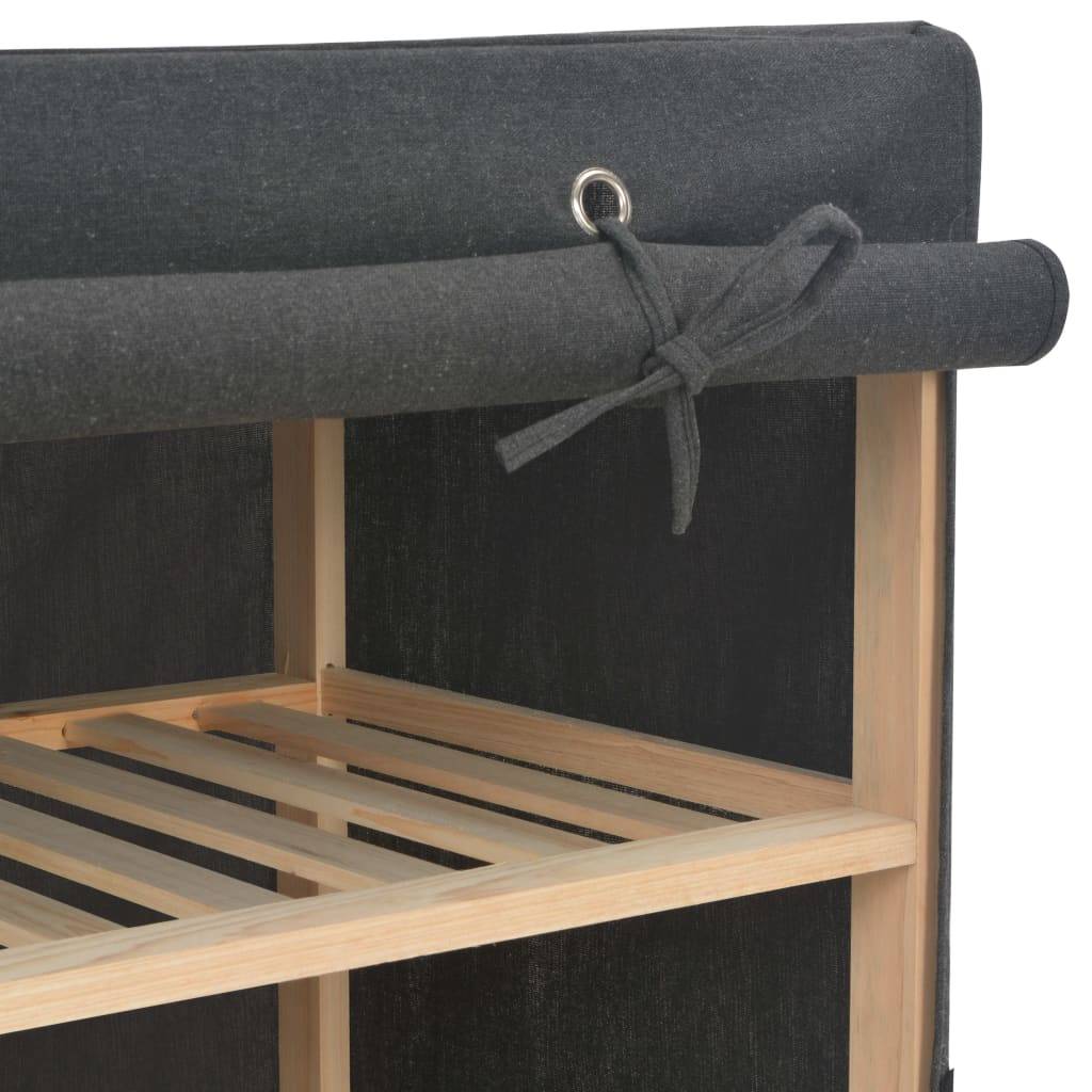 vidaXL Kleiderschrank Grau 135 x 40 x 170 cm Stoff