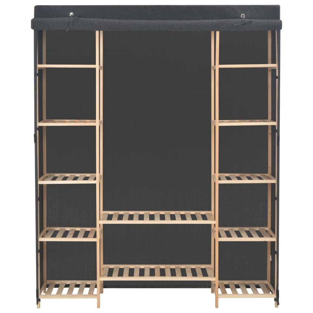 vidaXL Kleiderschrank Grau 135 x 40 x 170 cm Stoff
