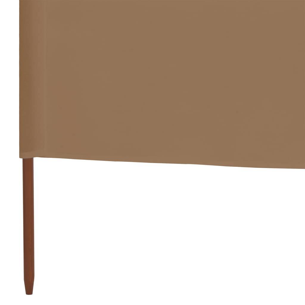 vidaXL 6-teiliges Windschutzgewebe 800 x 80 cm Taupe