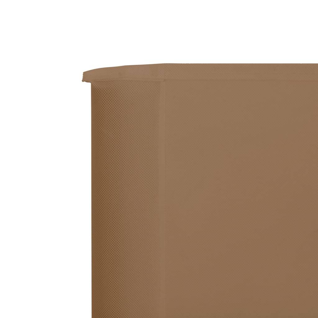 vidaXL 6-teiliges Windschutzgewebe 800 x 80 cm Taupe