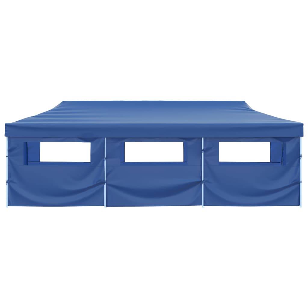 vidaXL Faltzelt Partyzelt Pop-Up mit 8 Seitenwänden 870x291x315 cm Blau