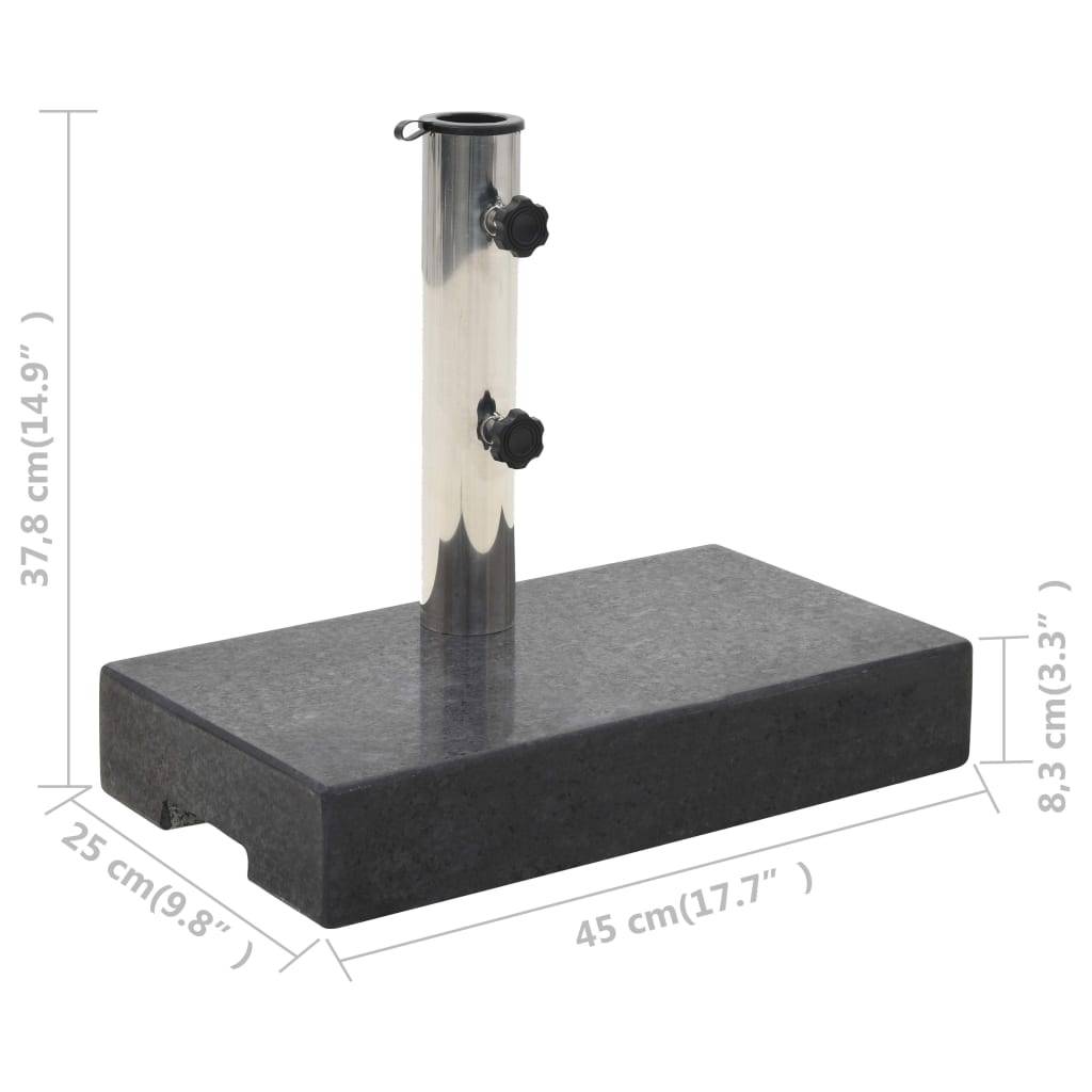 vidaXL Sonnenschirmständer Granit 25 kg Rechteckig Schwarz