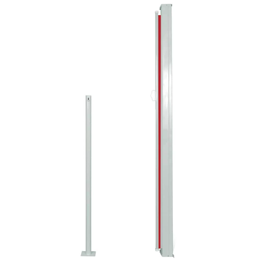 vidaXL Ausziehbare Seitenmarkise 120×500 cm Rot