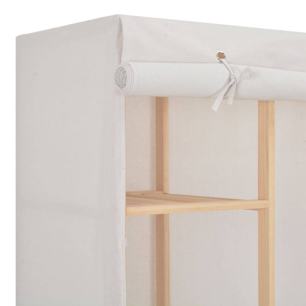 vidaXL Kleiderschrank Weiß 135 x 40 x 170 cm Stoff