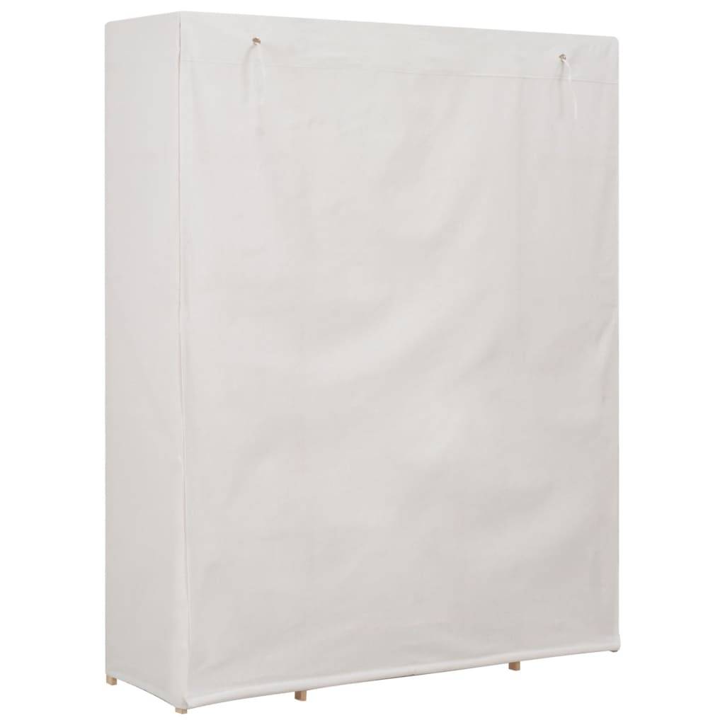 vidaXL Kleiderschrank Weiß 135 x 40 x 170 cm Stoff