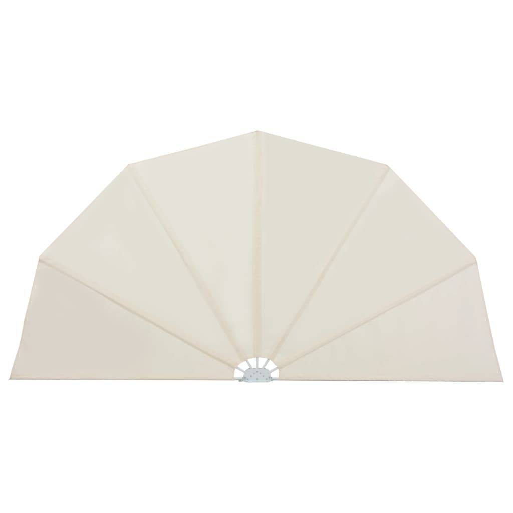 vidaXL Faltbarer Terrassen-Seitenfächer Creme 200 cm