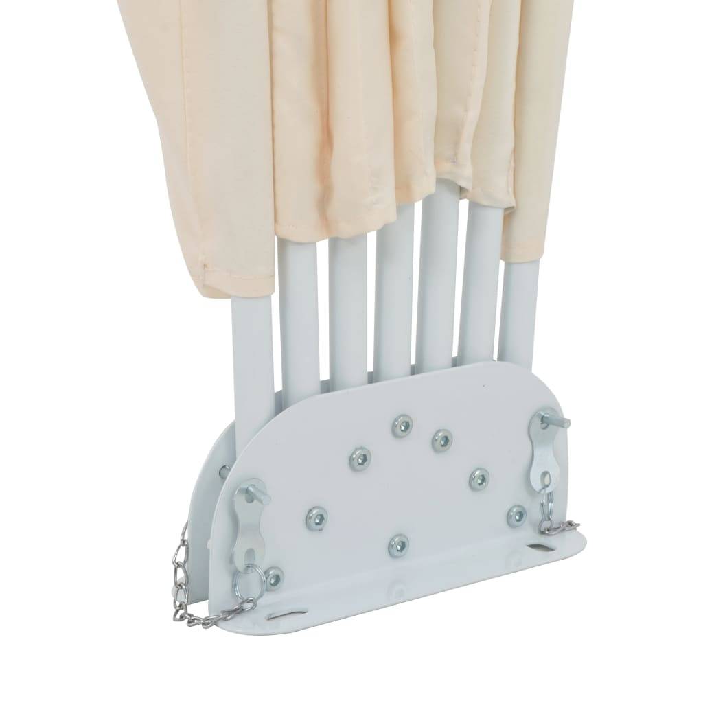 vidaXL Faltbarer Terrassen-Seitenfächer Creme 200 cm