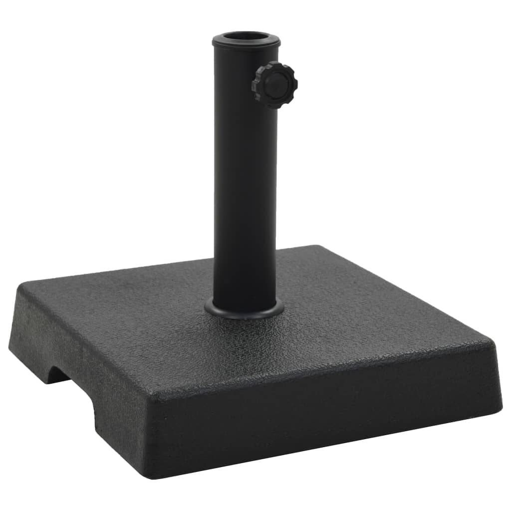 vidaXL Sonnenschirmfuß Quadratisch 8 kg Schwarz Polyharz