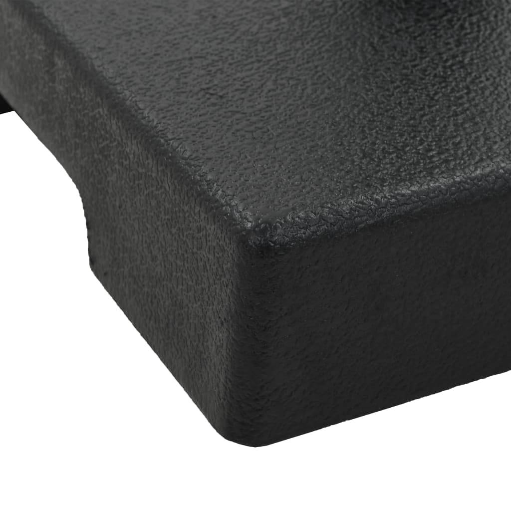 vidaXL Sonnenschirmfuß Quadratisch 8 kg Schwarz Polyharz