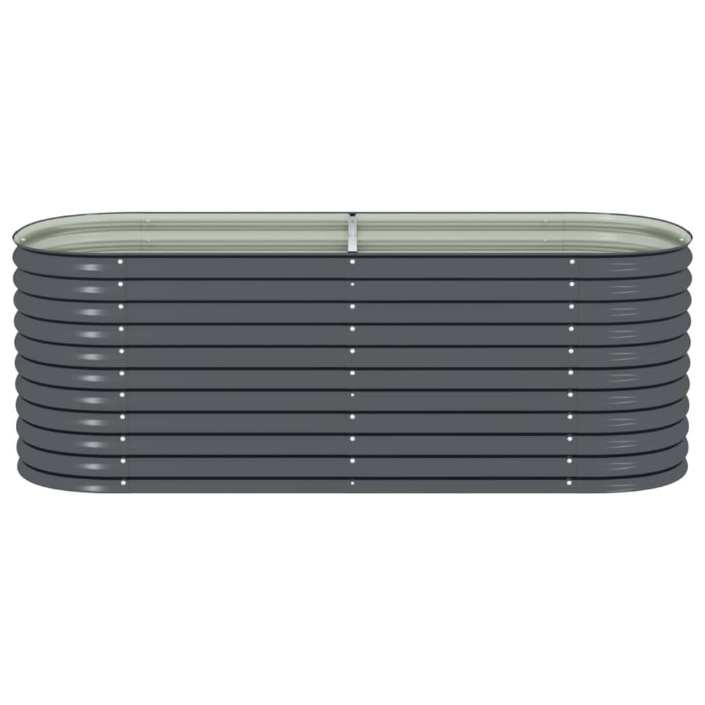 vidaXL Garten-Hochbeet 240 x 80 x 81 cm Verzinkter Stahl Grau