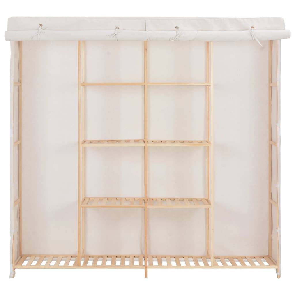 vidaXL Kleiderschrank Weiß 173 x 40 x 170 cm Stoff