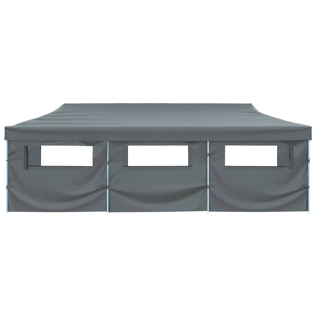 vidaXL Faltzelt Partyzelt Pop-Up mit 8 Seitenwänden 870x291x315 cm Anthrazit