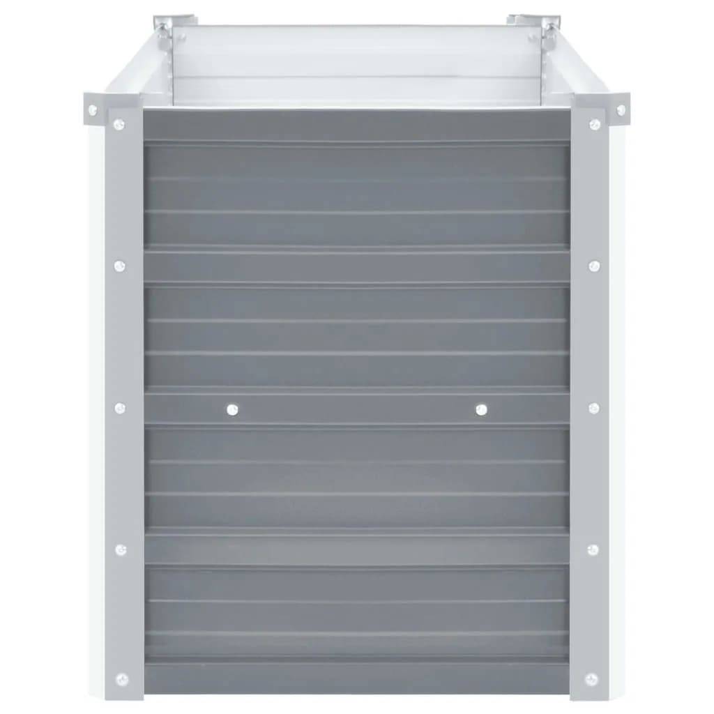 vidaXL Garten-Hochbeet Verzinkter Stahl 160x40x45 cm Grau
