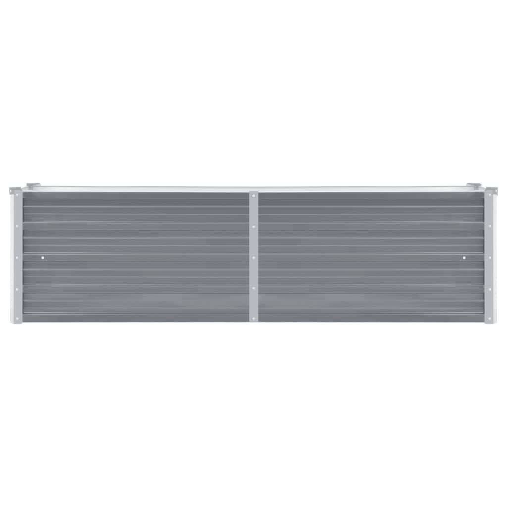 vidaXL Garten-Hochbeet Verzinkter Stahl 160x40x45 cm Grau