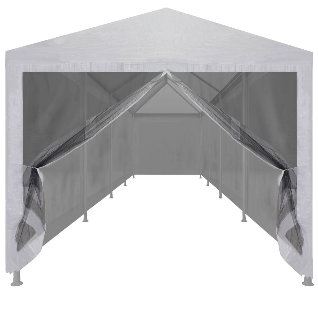 vidaXL Partyzelt mit 10 Mesh-Seitenwänden 12 x 3 m