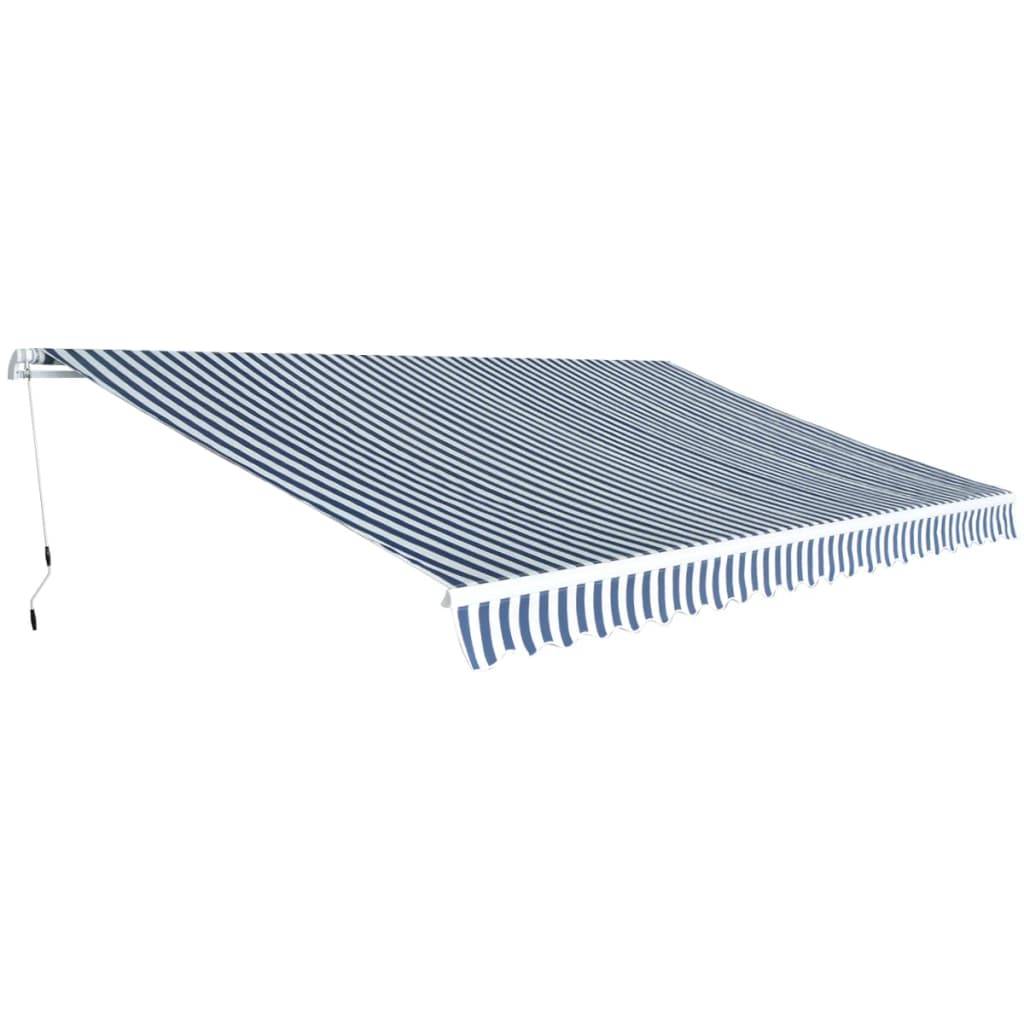 vidaXL Gelenkarmmarkise 500 cm Blau/Weiß