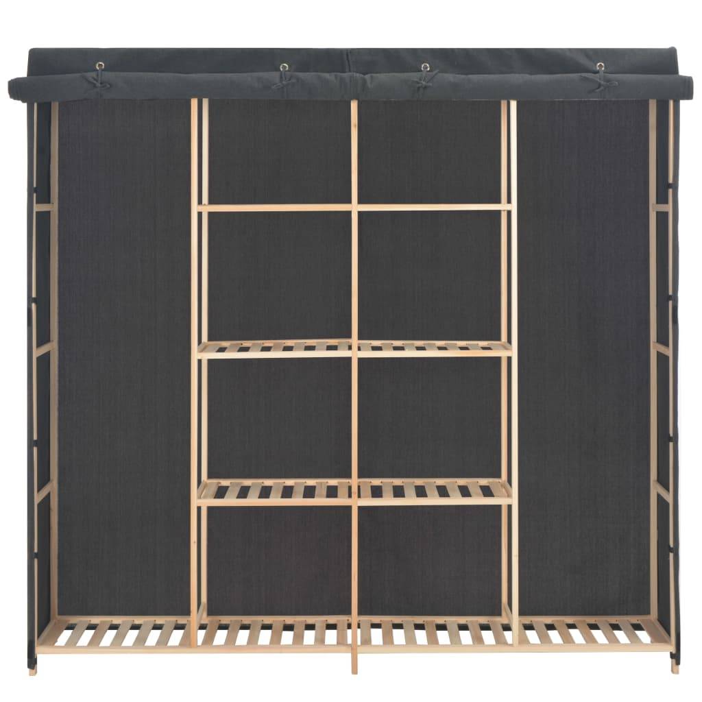 vidaXL Kleiderschrank Grau 173 x 40 x 170 cm Stoff