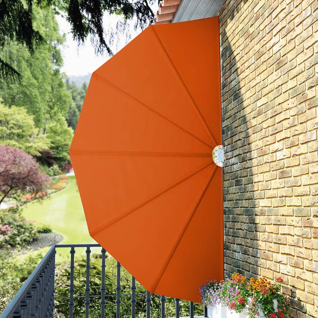 vidaXL Faltbarer Terrassen-Seitenfächer Terracotta-Rot 200 cm