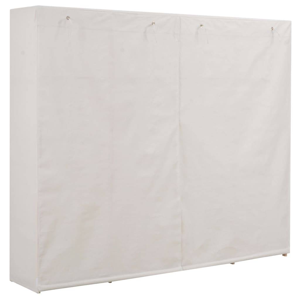 vidaXL Kleiderschrank Weiß 200 x 40 x 170 cm Stoff