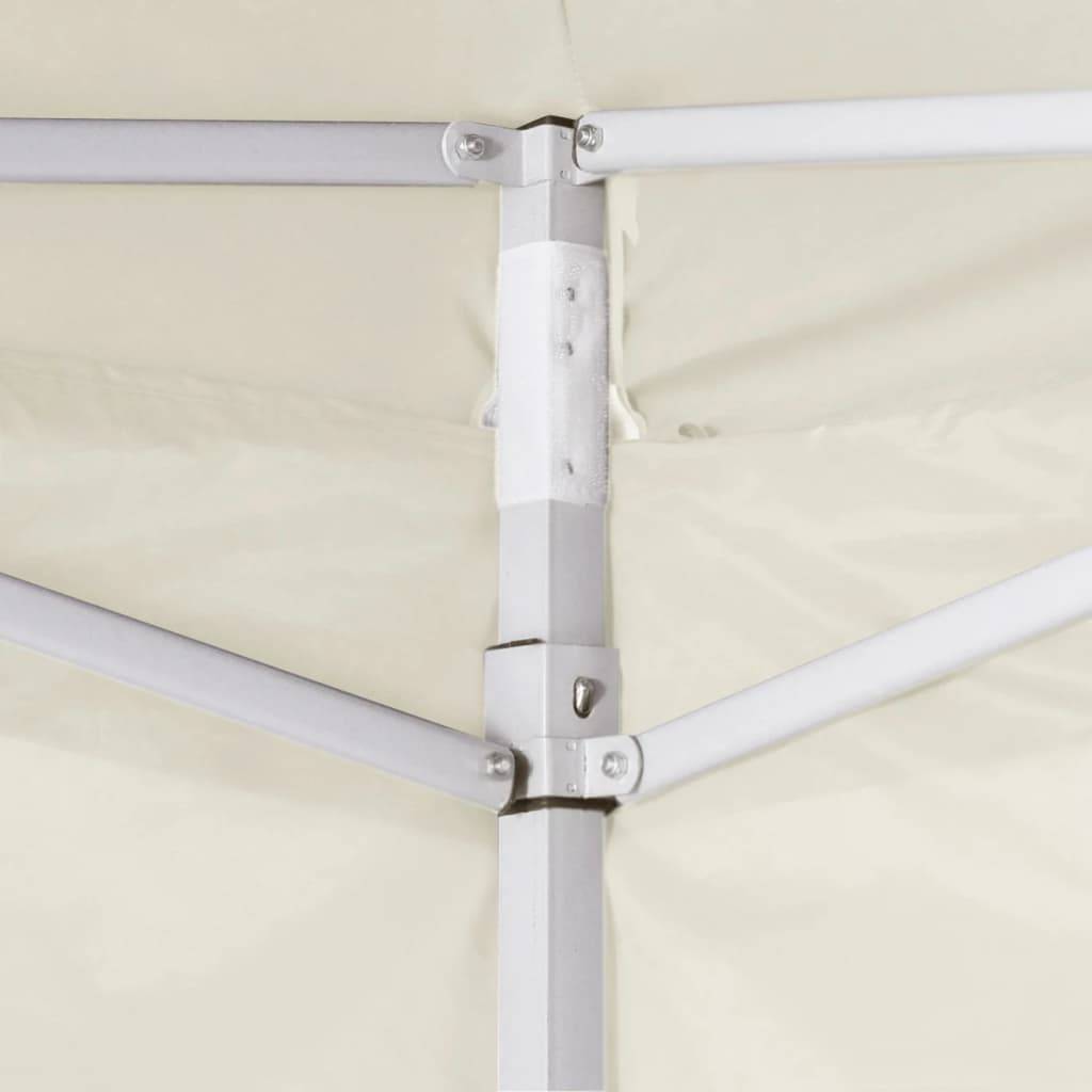 vidaXL Faltzelt mit 2 Wänden 291x291x315 cm Cremeweiß