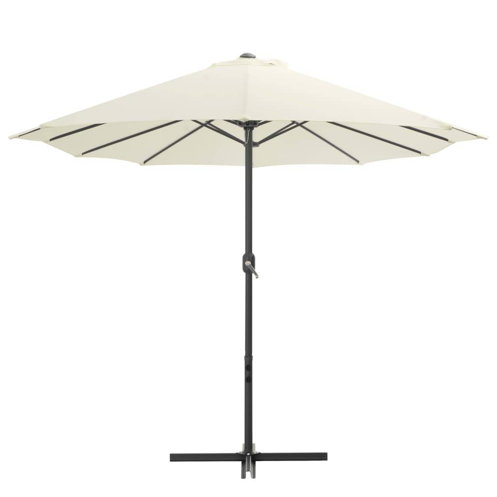 vidaXL Sonnenschirm mit Aluminium-Mast 460x270 cm Sandweiß