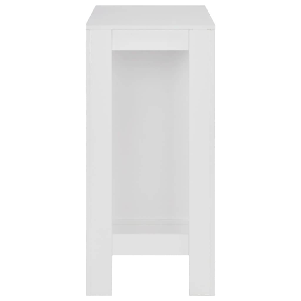 vidaXL Bartisch mit Regal Weiß 110x50x103 cm