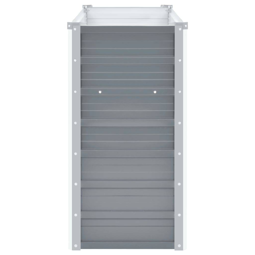 vidaXL Garten-Hochbeet Verzinkter Stahl 100x40x77 cm Grau