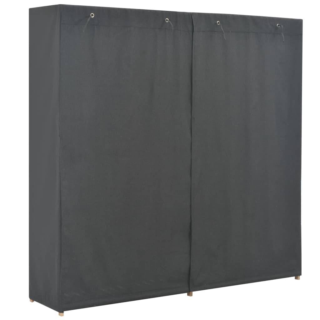 vidaXL Kleiderschrank Grau 200 x 40 x 170 cm Stoff