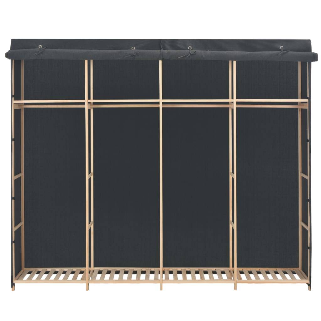 vidaXL Kleiderschrank Grau 200 x 40 x 170 cm Stoff
