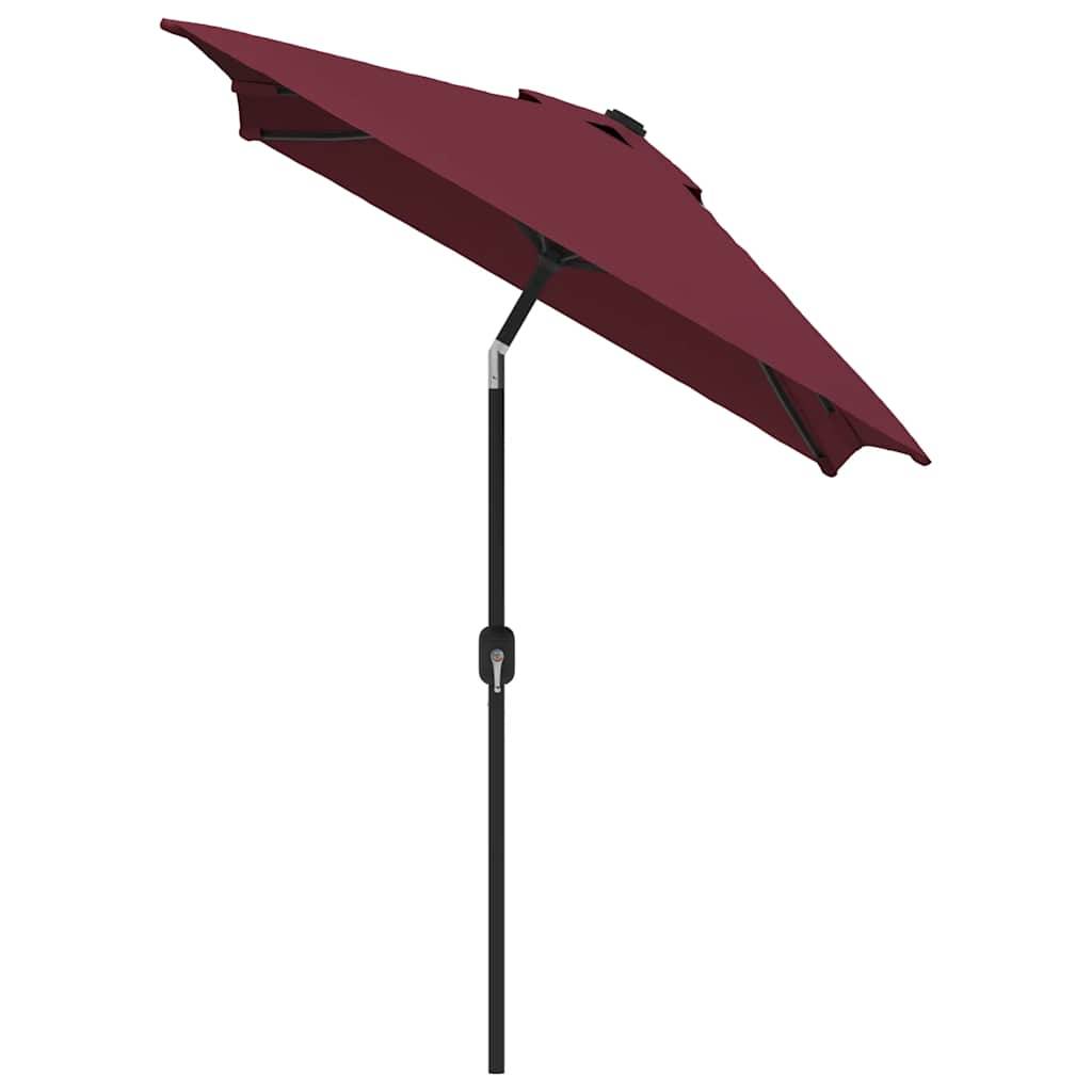 vidaXL Sonnenschirm mit Metall-Mast 300x200 cm Bordeauxrot