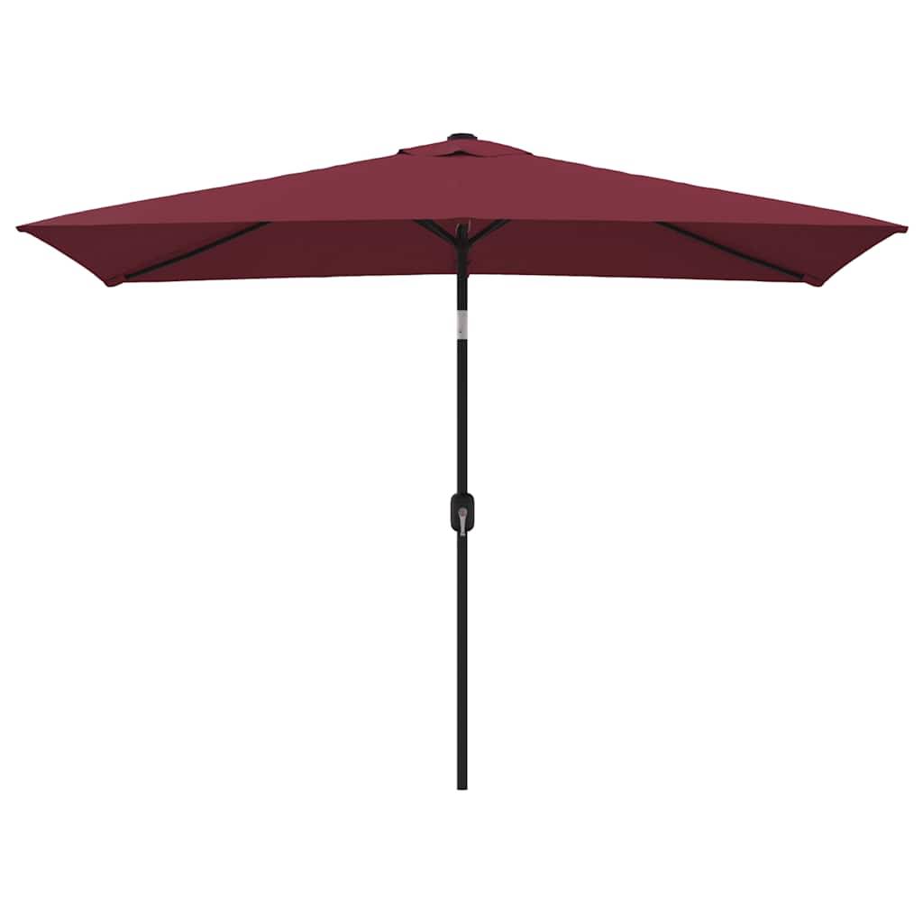 vidaXL Sonnenschirm mit Metall-Mast 300x200 cm Bordeauxrot