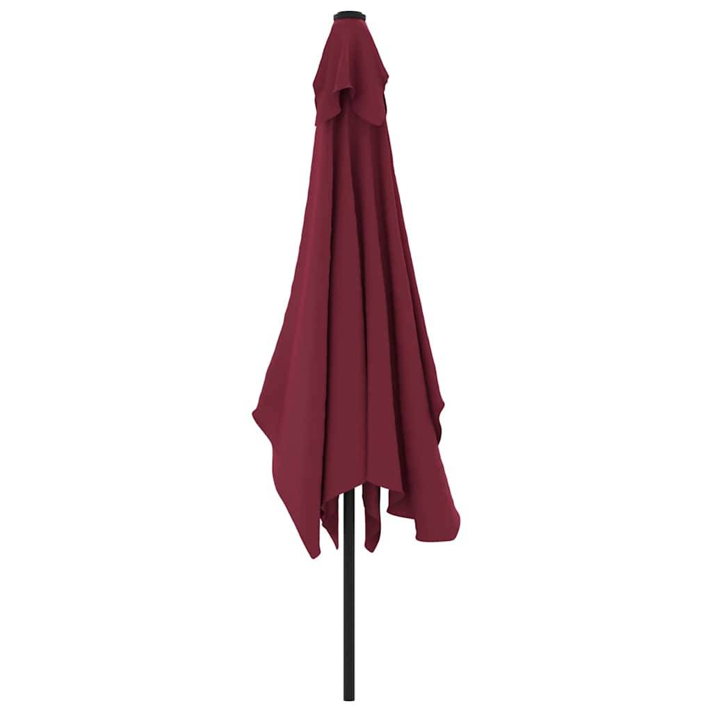 vidaXL Sonnenschirm mit Metall-Mast 300x200 cm Bordeauxrot