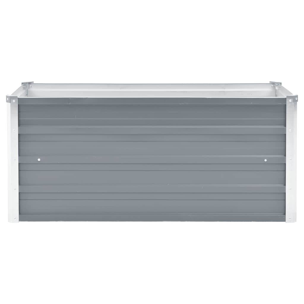 vidaXL Garten-Hochbeet Verzinkter Stahl 100x40x45 cm Grau
