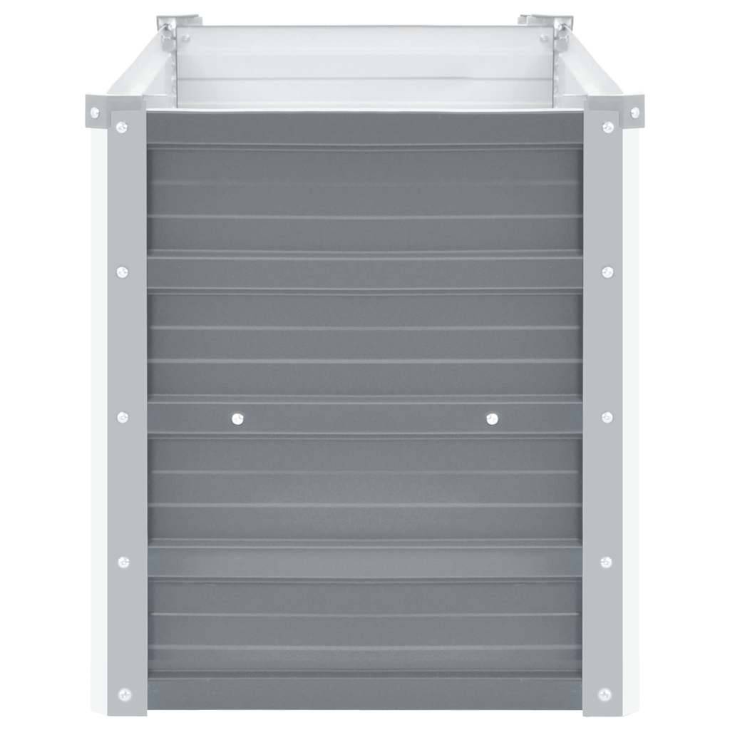 vidaXL Garten-Hochbeet Verzinkter Stahl 100x40x45 cm Grau