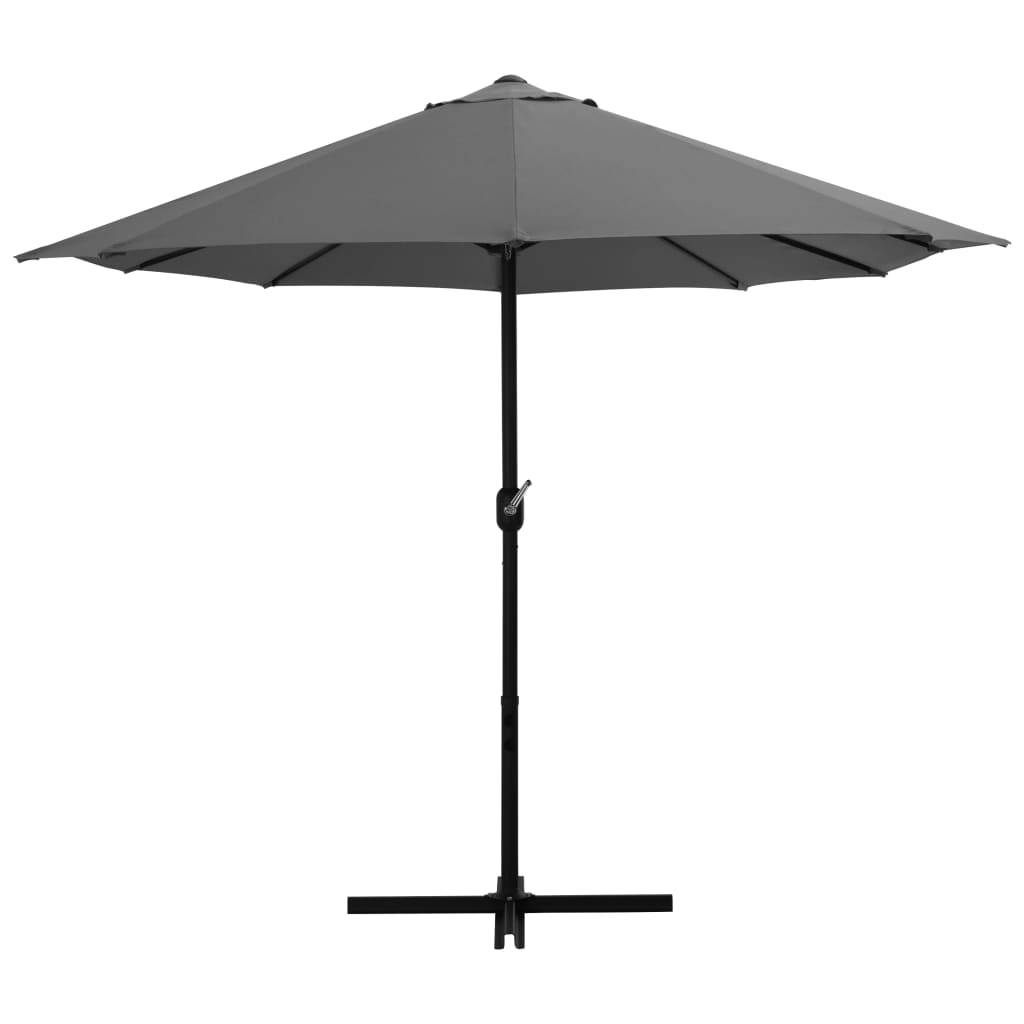 vidaXL Sonnenschirm mit Aluminium-Mast 460 x 270 cm Anthrazit
