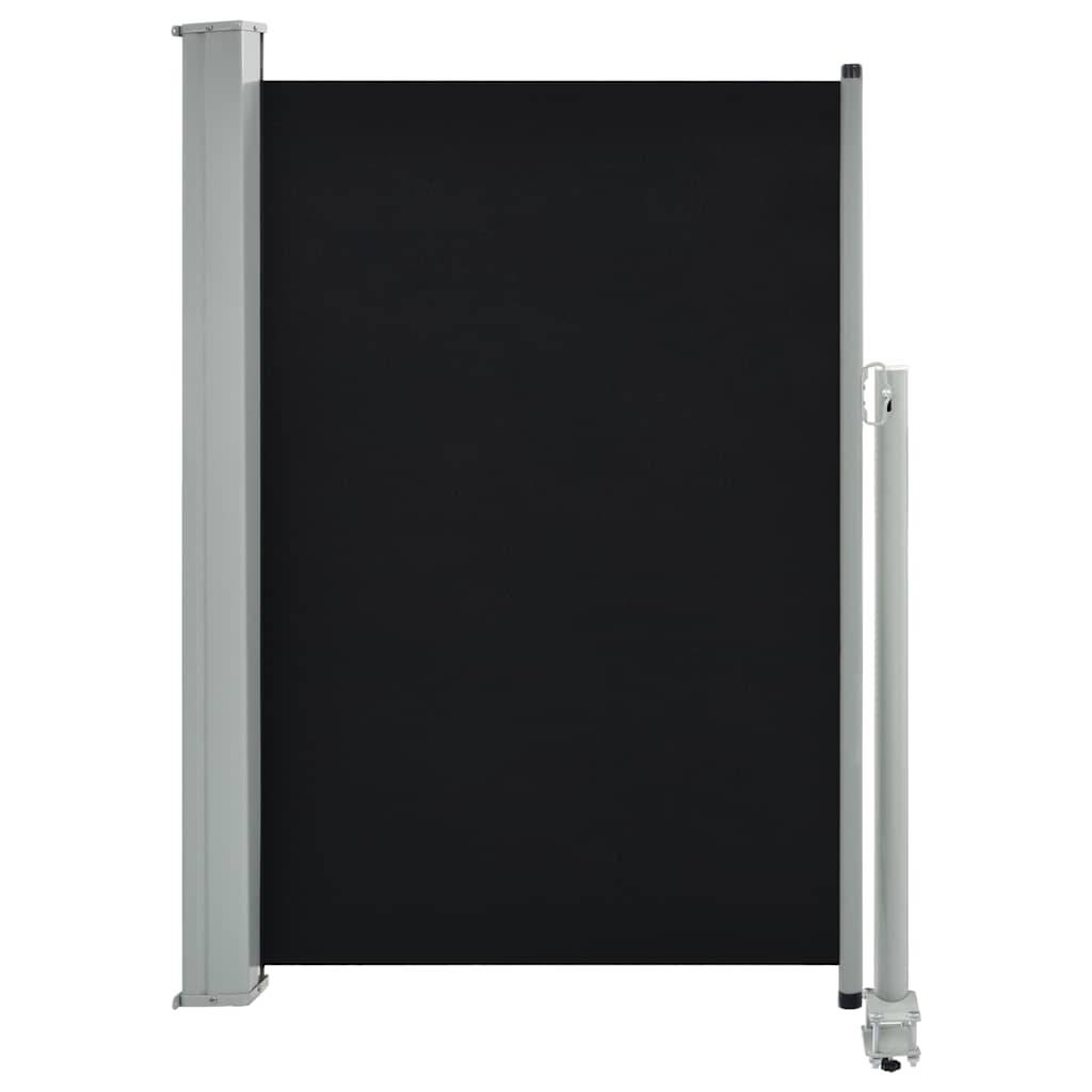 vidaXL Ausziehbare Seitenmarkise 120x300 cm Schwarz