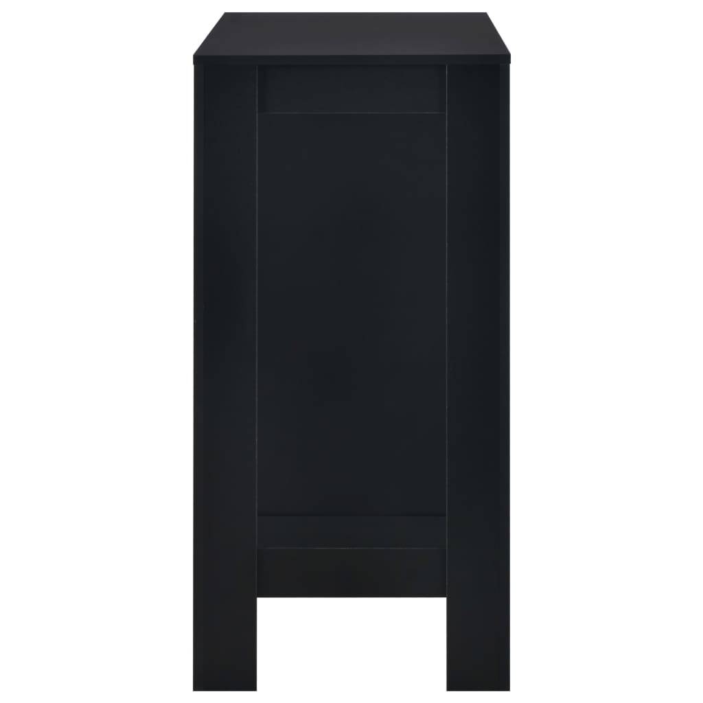 vidaXL Bartisch mit Regal Schwarz 110 x 50 x 103 cm