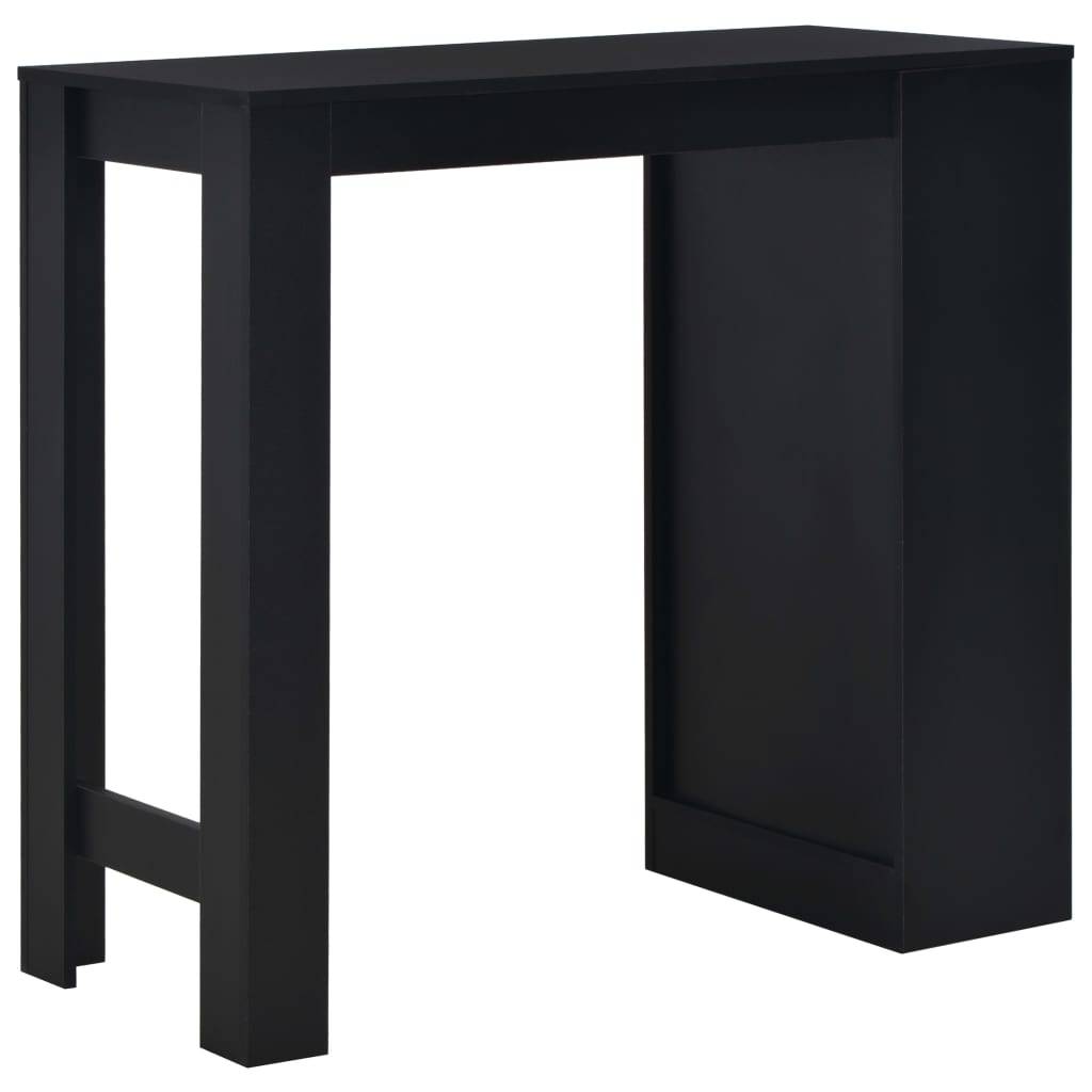 vidaXL Bartisch mit Regal Schwarz 110 x 50 x 103 cm