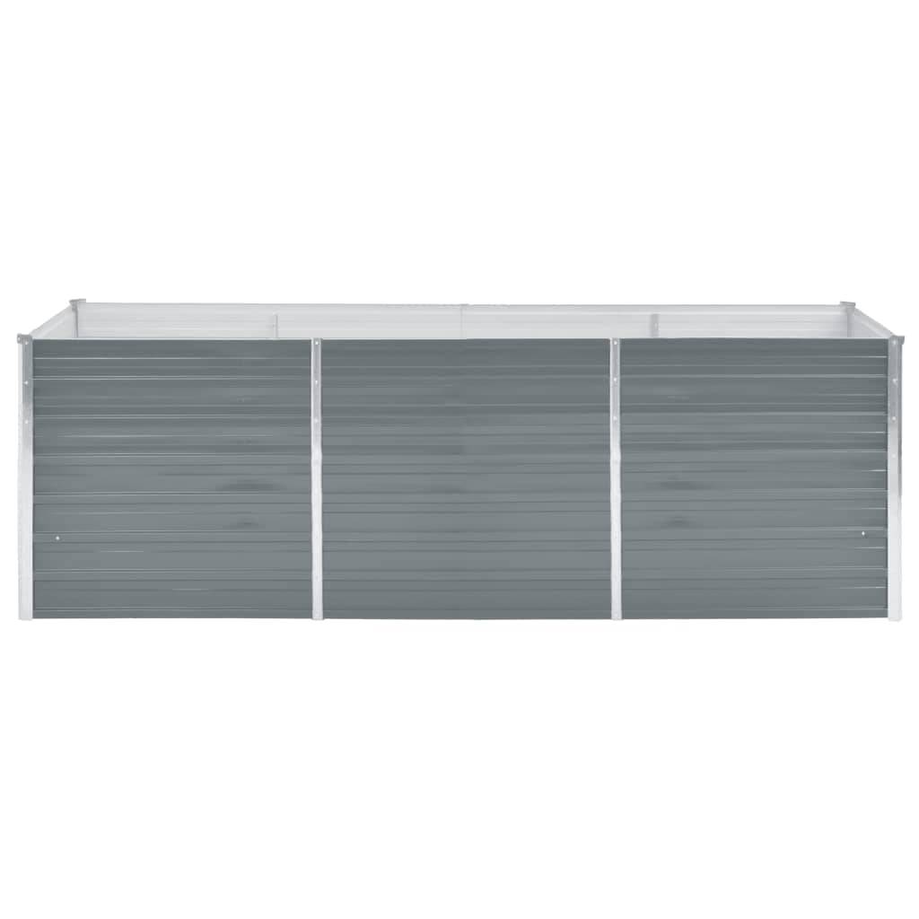 vidaXL Garten-Hochbeet Verzinkter Stahl 240x80x77 cm Grau