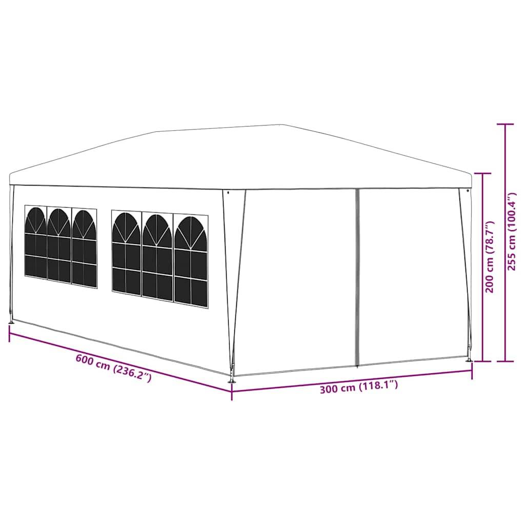 vidaXL Partyzelt 3x6 m Anthrazit