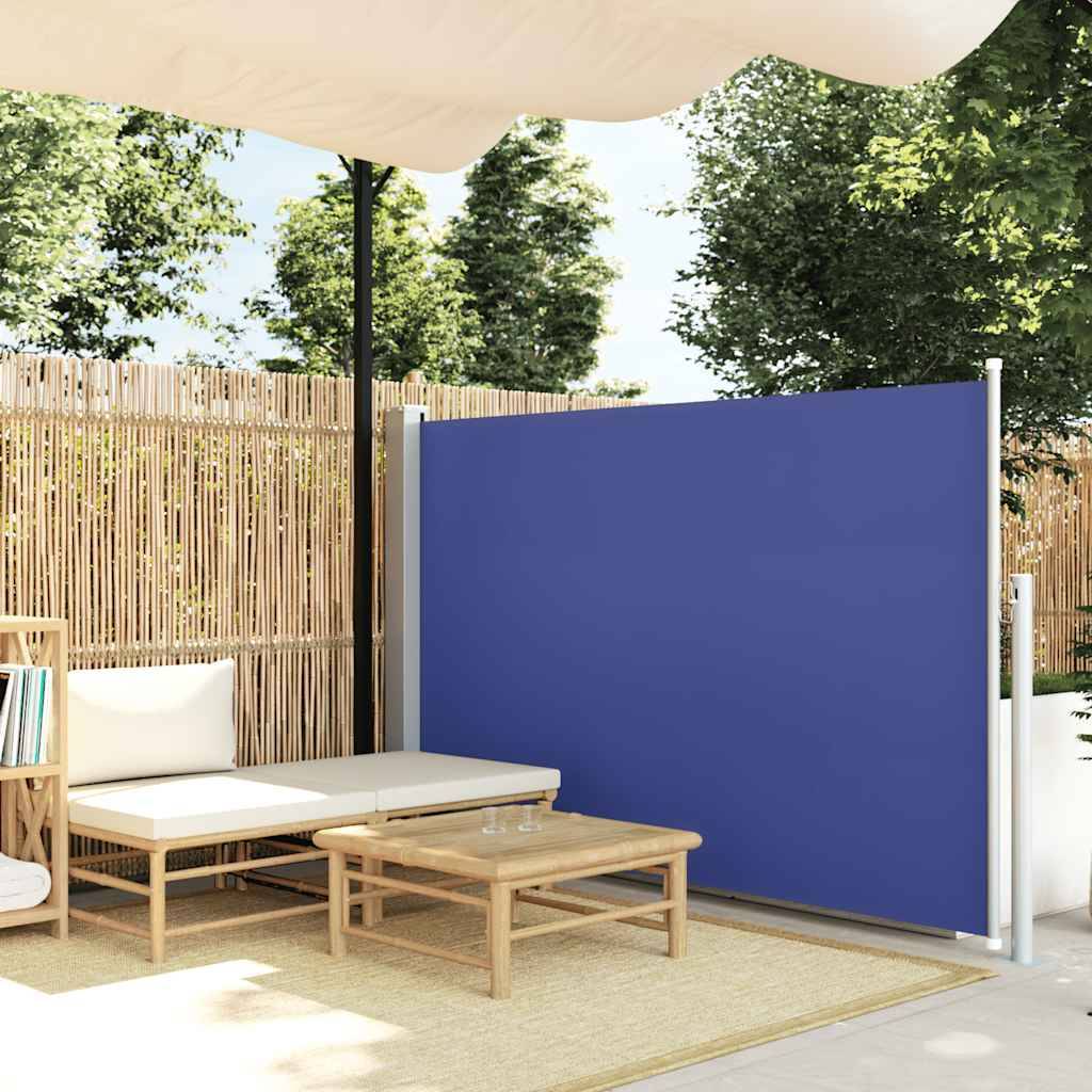 vidaXL Ausziehbare Seitenmarkise 140x300 cm Blau