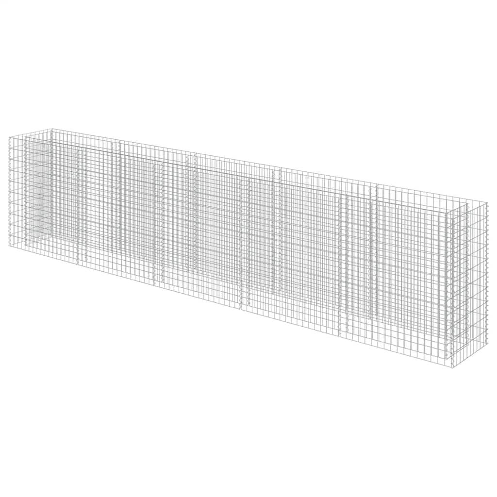 vidaXL Gabionen-Hochbeet Verzinkter Stahl 450×50×100 cm