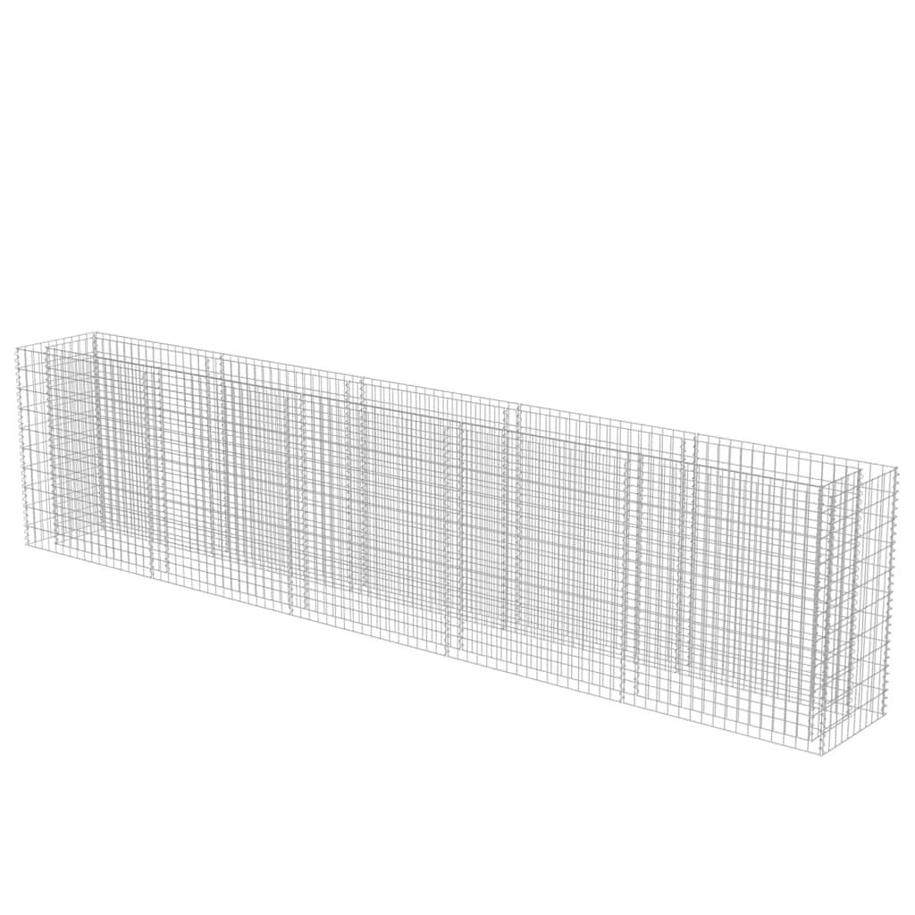vidaXL Gabionen-Hochbeet Verzinkter Stahl 450×50×100 cm