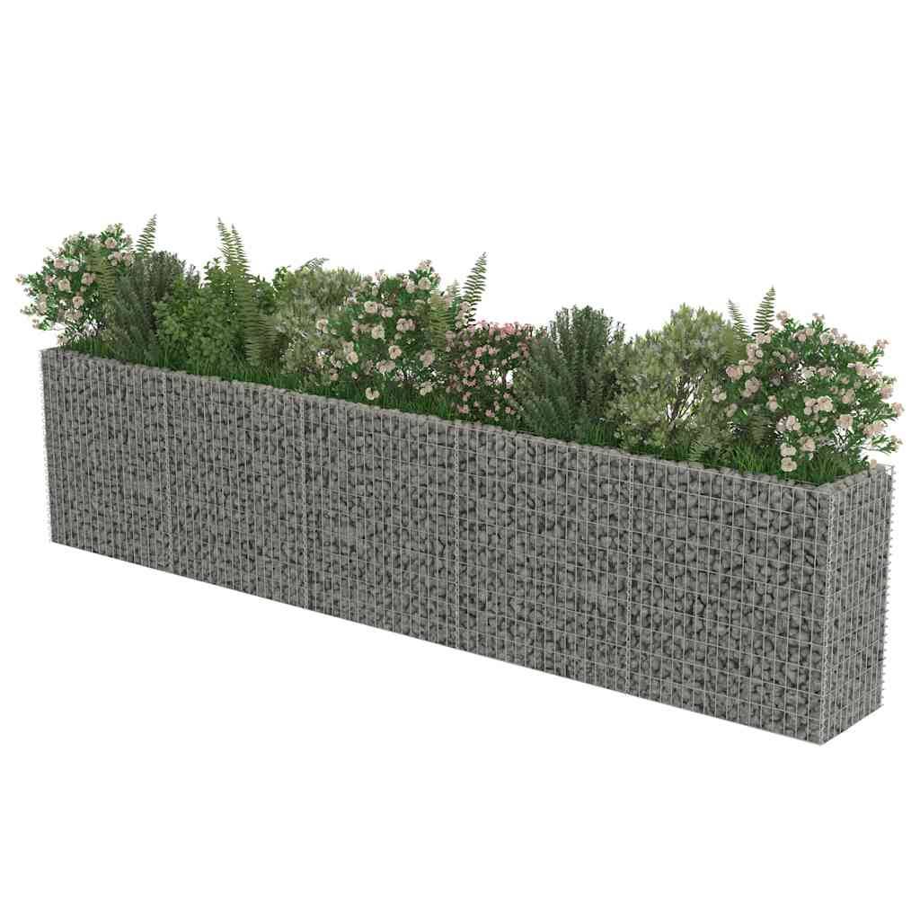 vidaXL Gabionen-Hochbeet Verzinkter Stahl 450×50×100 cm